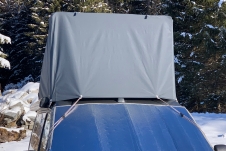 Calicap T7 (weerbestendige hoes) zonder raam - gesloten, zonder dakuitsparing - zonder oprolbaar voorpaneel - voor elektrohydraulische dakbediening - 202 antraciet - zonder luifelelastiek